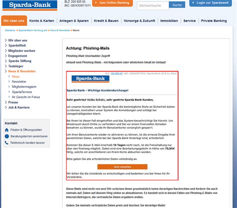 Traditionally they are specialized in the retail banking business. Sparda Bank Phishing-Mails - Anti-Spam Info