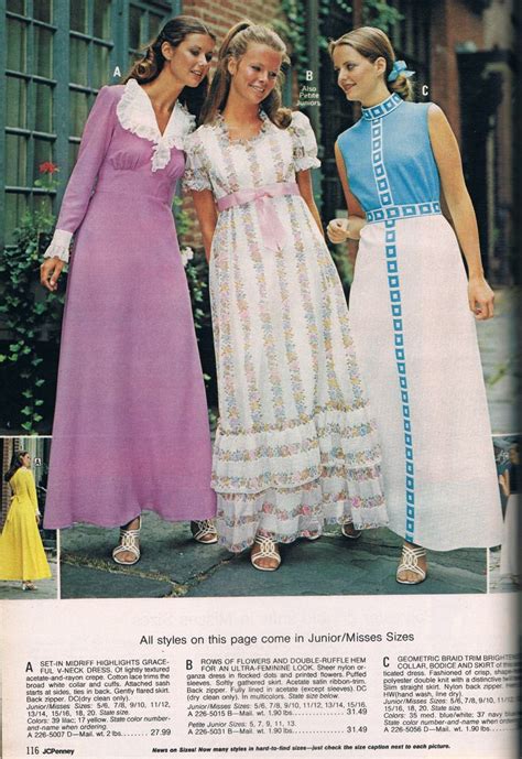 Penneys Catalog 1973 Fashion 1970s Dresses Seventies Fashion