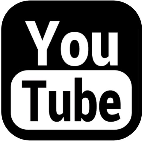 Black And White Youtube Logo Diysish