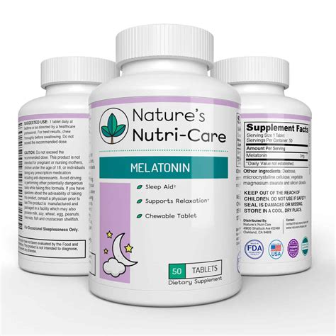 Melatonin Chewable Sleep Aid - Nature's Nutri-Care