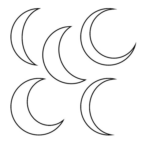 Moon Outline Svg Bundle Crescent Moons Files For Cricut Etsy In 2022