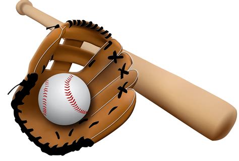 Baseball Glove And Bat Transparent Png Stickpng