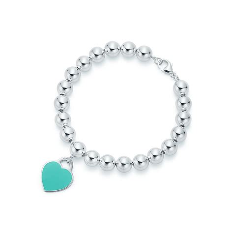 Return To Tiffany™ Heart Tag In Sterling Silver On A Bead Bracelet
