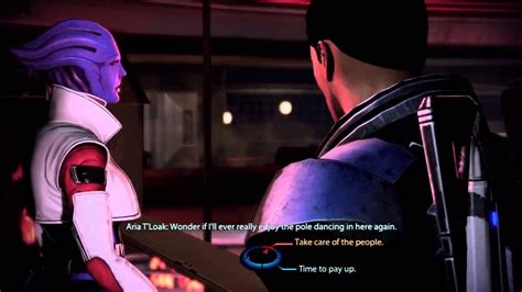 Mass Effect 3 Omega Dlc Aria Tloak Kisses Male Shepard Youtube