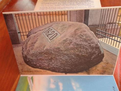 Plymouth Rock Souvenir Folder Of Historical Boston Historical Souvenir Plymouth Rock