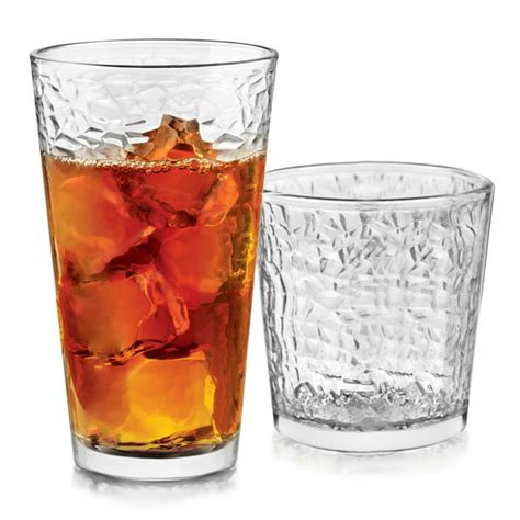 libbey frost 16 piece tumbler and rocks glass set