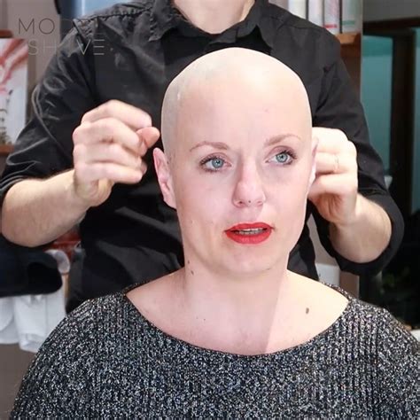 Woman With Long Hair Makes An Appointment To Get Her Head Shaved Bald Model Shave