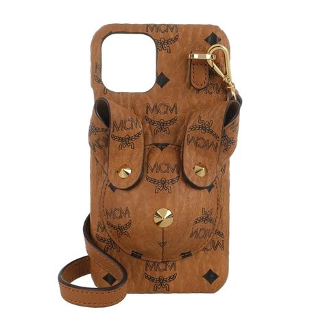Mcm Rabbit Phone Case W Strap Cognac In Cognacbraun Fashionette