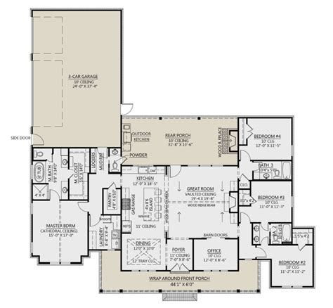 House Plan 4534 00039 Modern Farmhouse Plan 2400 Square Feet 4