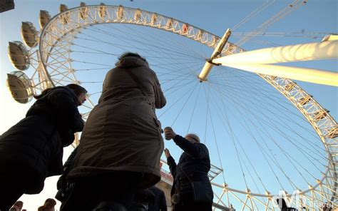 Under The London Eye Ferris Wheel London England Worldwide