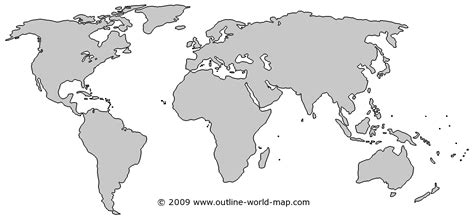 Outline Gray White World Map B9b Outline World Map Images