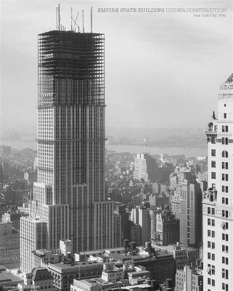 Empire State Building Under Construction 1930