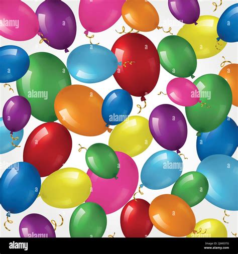 White Background With Lots Of Colorful Helium Balloons Used Clipping