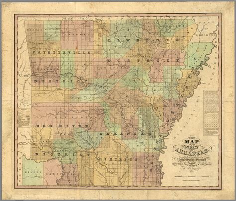A New Map Of The State Of Arkansas 1839 David Rumsey