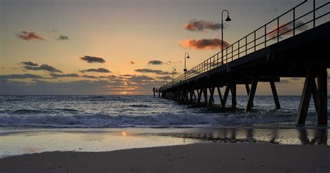 Glenelg Adelaide Sunset A Sunset Over Glenelg Bay South Australia