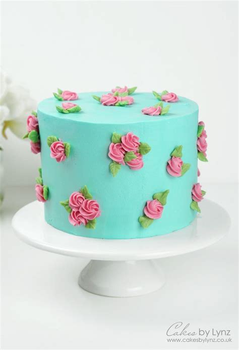 Buttercream Rose Flower Cake Tutorial Cakes By Lynz Rose Cake Decorating Buttercream Rose