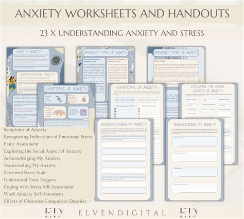 Anxiety Grounding Worksheets For Therapist Anxiety Worksheet For