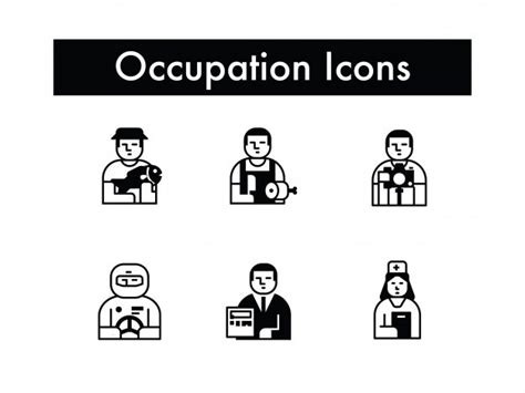 Premium Vector Occupation Or Job Or Profession Icon Set Vector