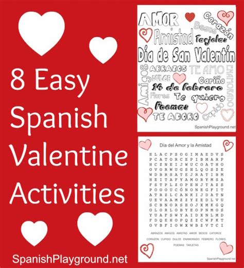8 Easy Spanish Valentine Activities Spanish Playground
