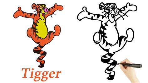 How To Draw Tigger From Winnie The Pooh Satisfying And Relaxing