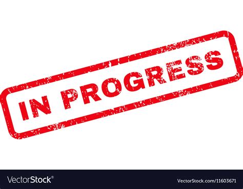 In Progress Text Rubber Stamp Royalty Free Vector Image