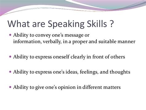 Speaking And Speaking Skills