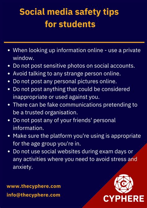 Social Media Safety Tips For Students And Parents