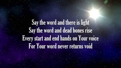 To say the least (not comparable). Say the Word Hillsong UNITED Lyrics - YouTube