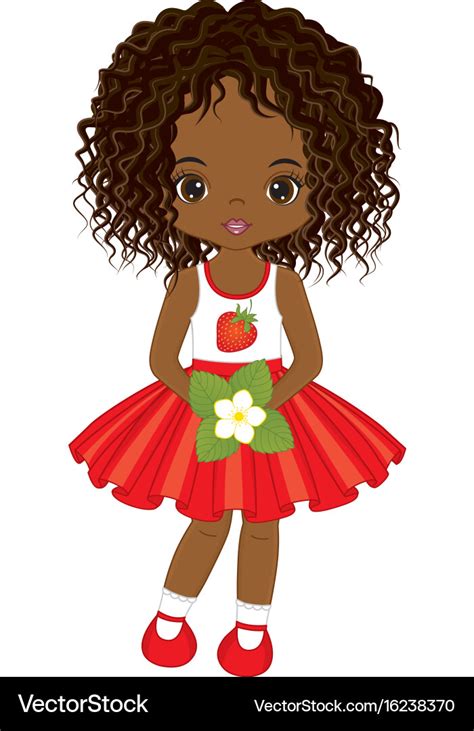 Cute Little African American Girl Royalty Free Vector Image