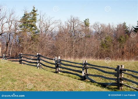 Old Wooden Rail Fence Stock Image Image Of Field Split 22243949