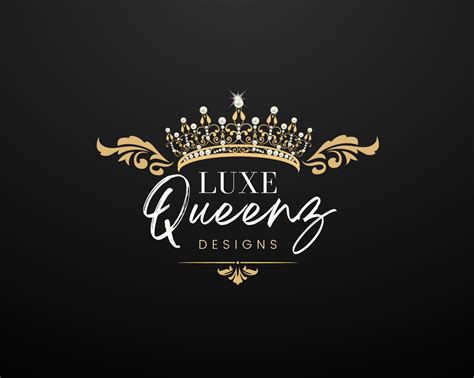 Gold Crown Logo Luxury Gold Logo Design Hair Salon Logo Etsy