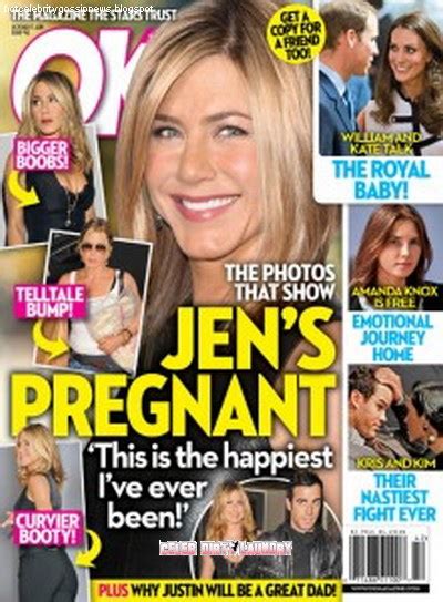 hot celebrity gossip news ok magazine claims jennifer aniston is pregnant