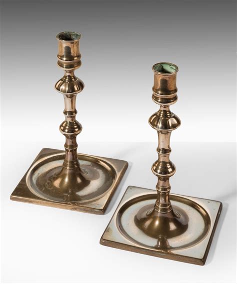 Pair Of Georgian Brass Candlesticks Brass Candlesticks Candlesticks