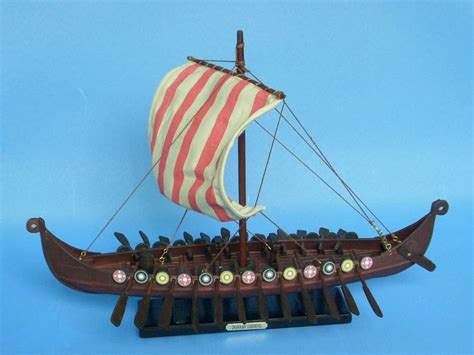 Wholesale Wooden Viking Drakkar Model Boat 14in Model Ships