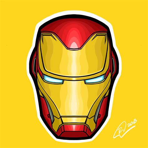 Easy Helmet Iron Man Face Drawing Inside My Arms