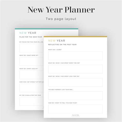 New Years Reflections And Plan Fillable Printable Pdf Etsy