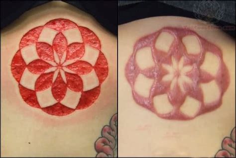 Healed Scarification Tattoo