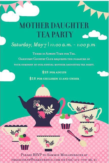 Tea Party Event Flyer Poster Template Social Event Planning Country