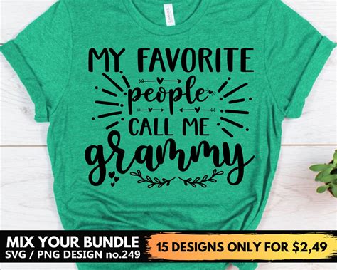My Favorite People Call Me Grammy Svg Files For Cricut Heart Funny