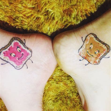 Peanut Butter And Jelly Temporary Tattoos