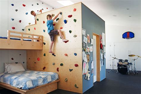Fantastic Climbing Wall Bed Room With Bunk Beds Room Kids Bedroom Bed