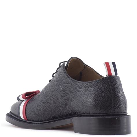 The most common leather derby shoes material is faux leather. Thom Browne Leather Derby Shoes in Black for Men - Lyst