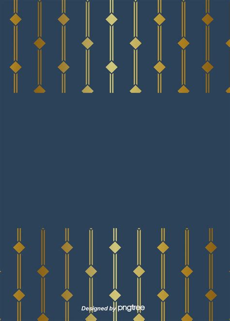Blue Luxury Geometric Simple Golden Edge Background Geometric