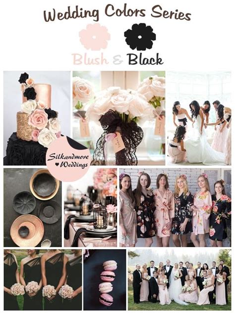 Blush And Black Wedding Colors Palette In 2020 Black Wedding Themes
