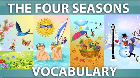 Learn English The Four Seasons Of The Year Vocabulary Youtube