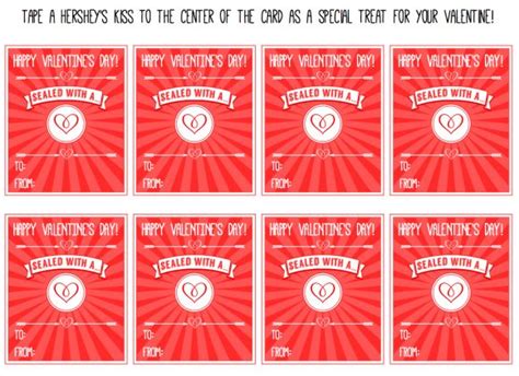 Free Printable Hersheys Kiss Classroom Valentines Printable