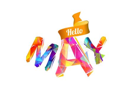 Hello May Triangular Letters Stock Vector Illustration Of Happy