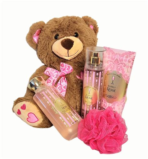 Bath And Body Works T Set Bubbly Rose 5 Piece T Set Etsy