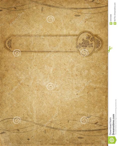 Old Stained Paper Texture With Vintage Borders Stock Photo Image Of