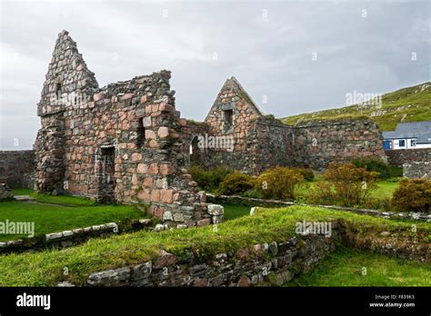 Ruins Of The Nunnery Building Baile Mór Isle Of Iona Inner Hebrides